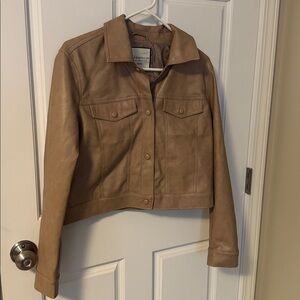 Beautiful Tan Faux Leather Jacket